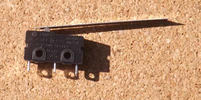 a micro switch for point activated contacts its spring loaded arm is very suited for applications like this